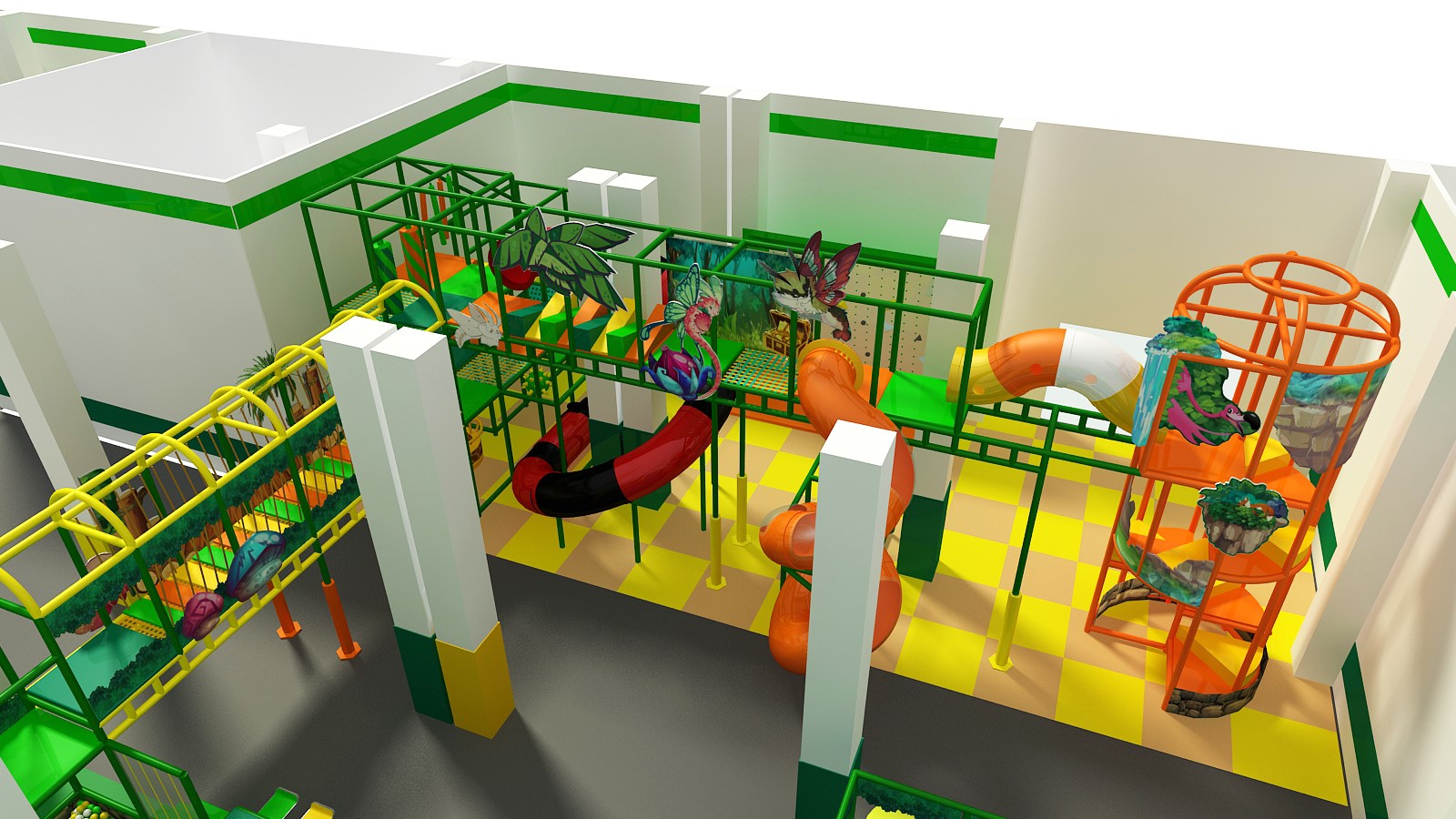 Large Indoor Play City with Playground Structure, Race Track and More - Image 7