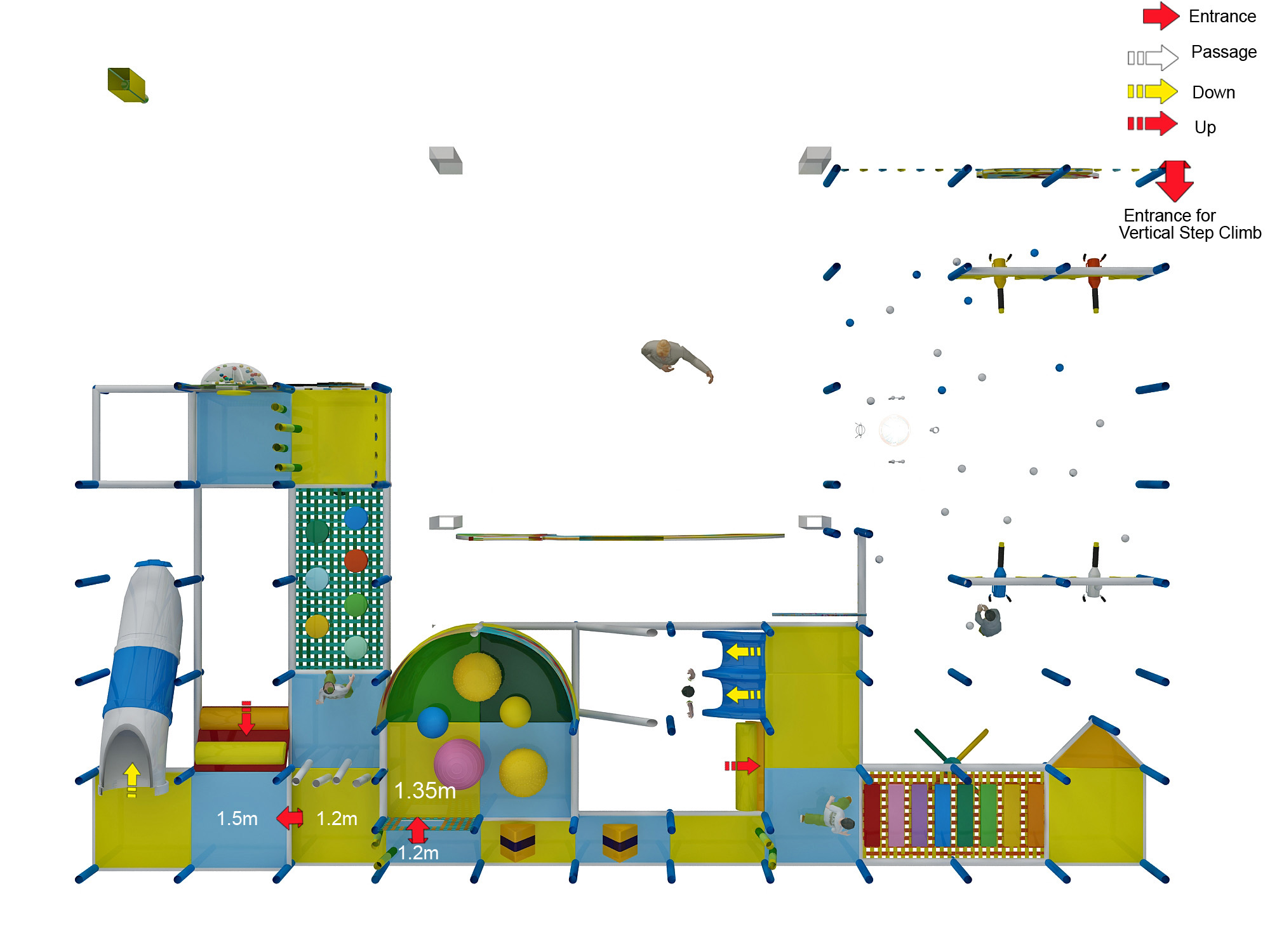 Blue & Yellow Custom Indoor Playground with Custom Logo - Image 6