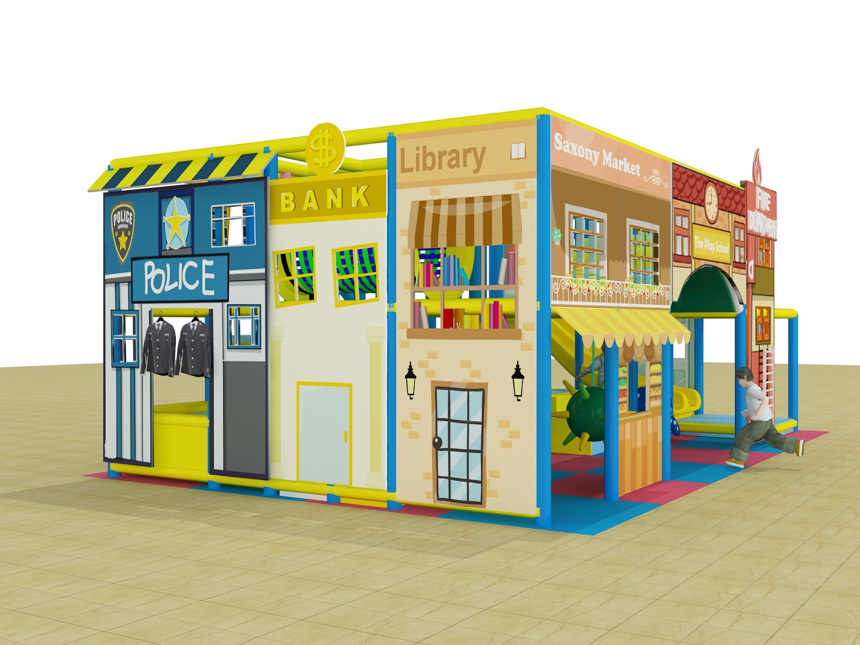 Small 2 Level City Theme Playgym - Image 11