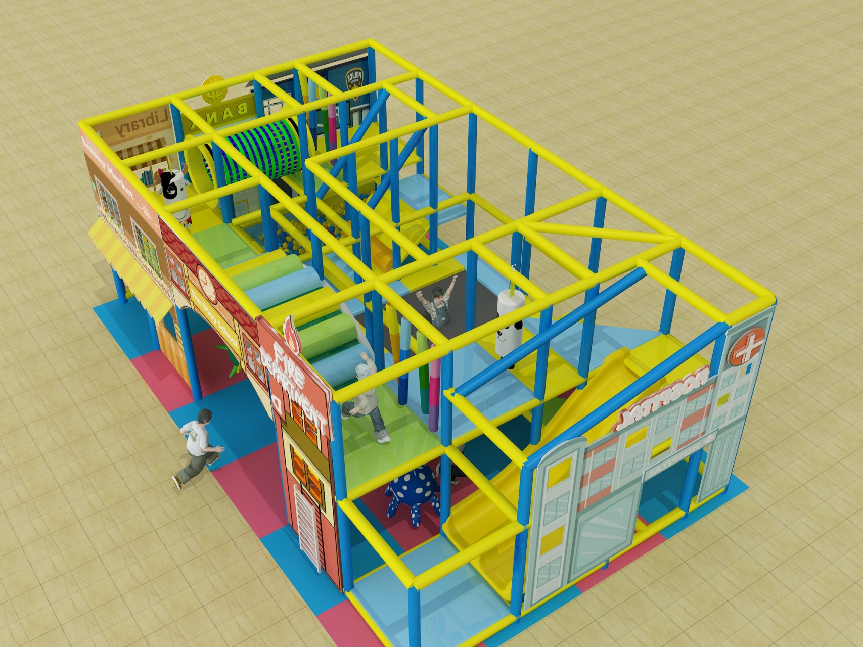 Small 2 Level City Theme Playgym - Image 2