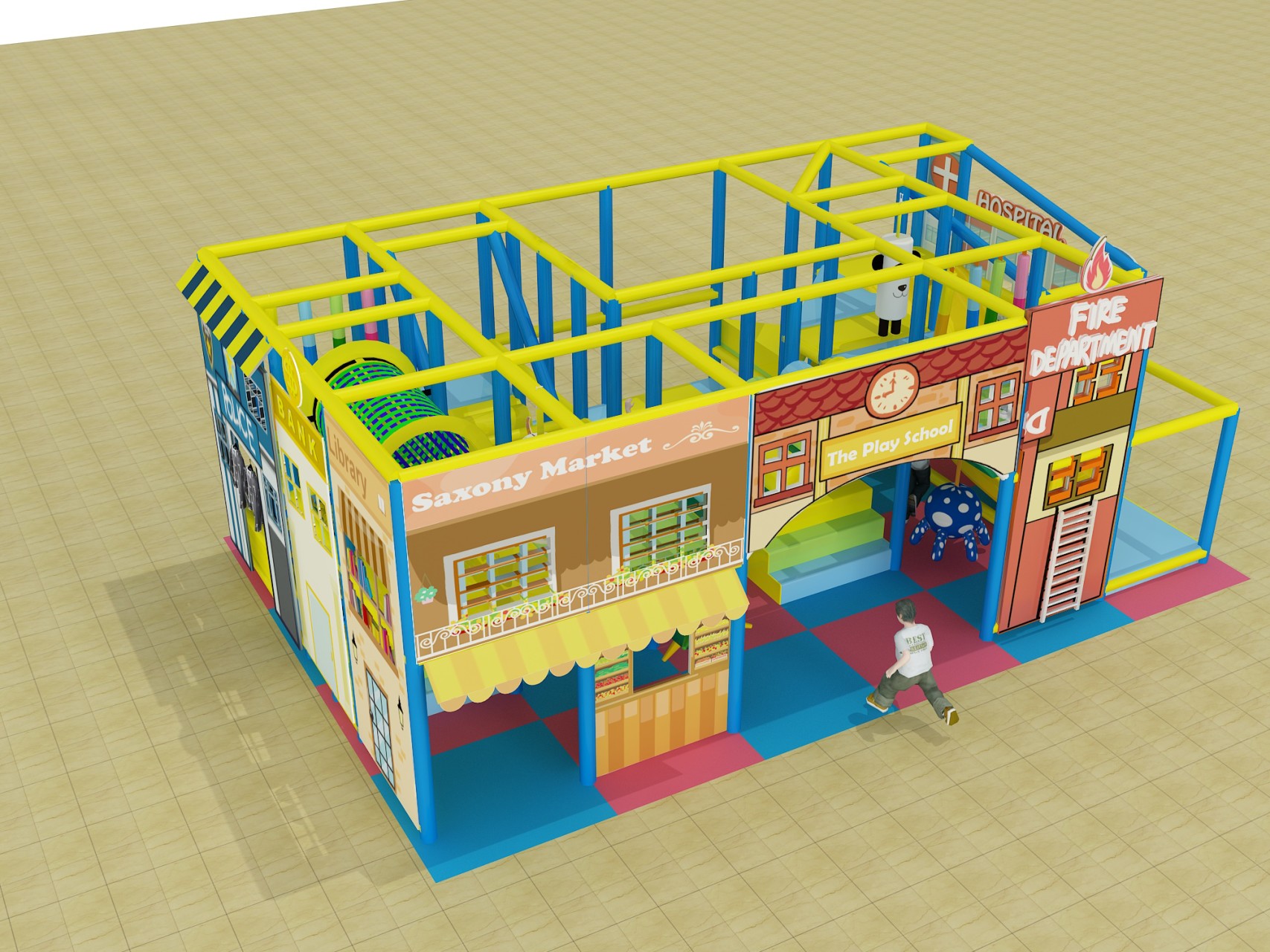 Small 2 Level City Theme Playgym - Image 3