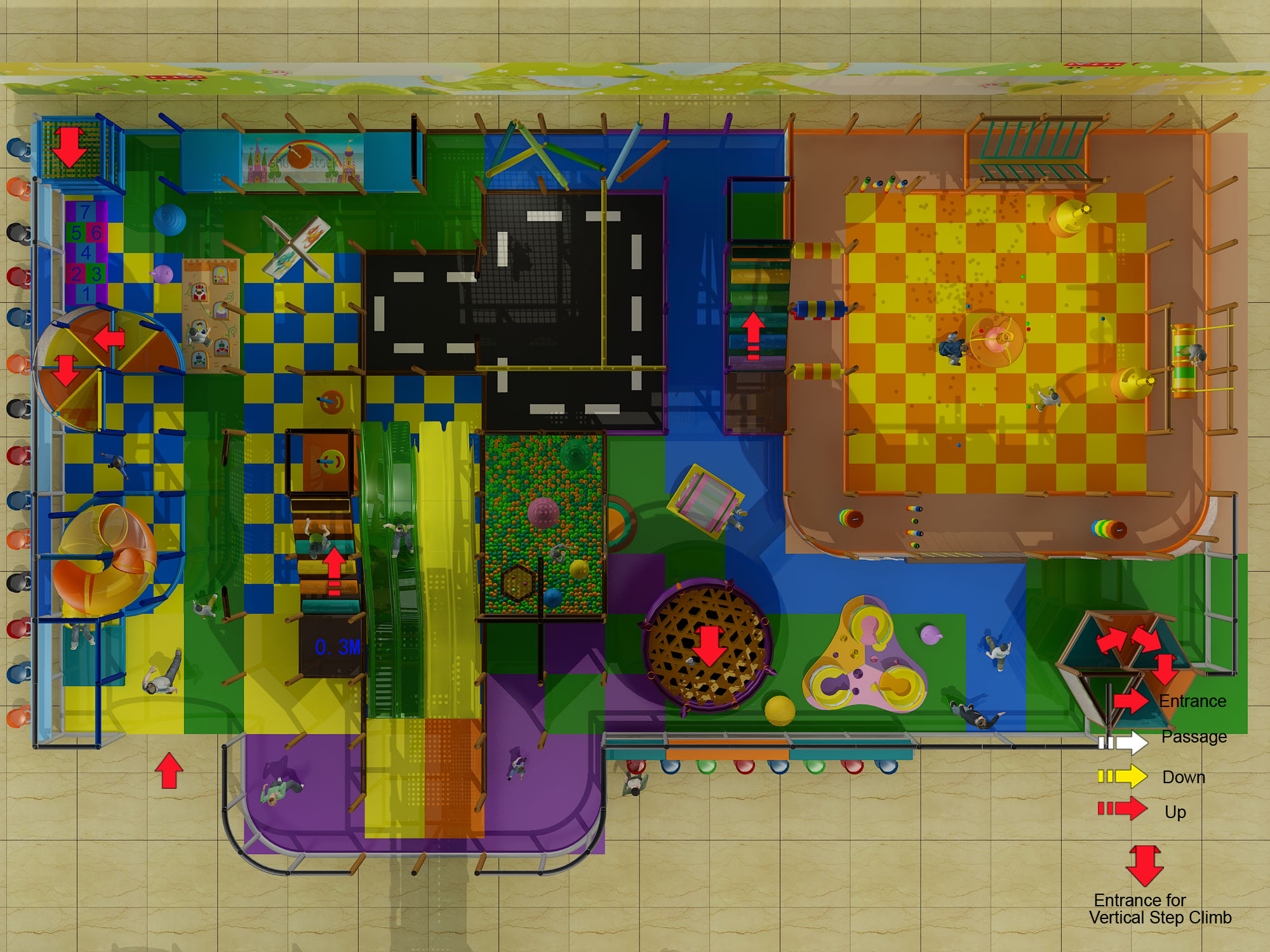 3 Level Castle Themed Indoor Playground - Image 5