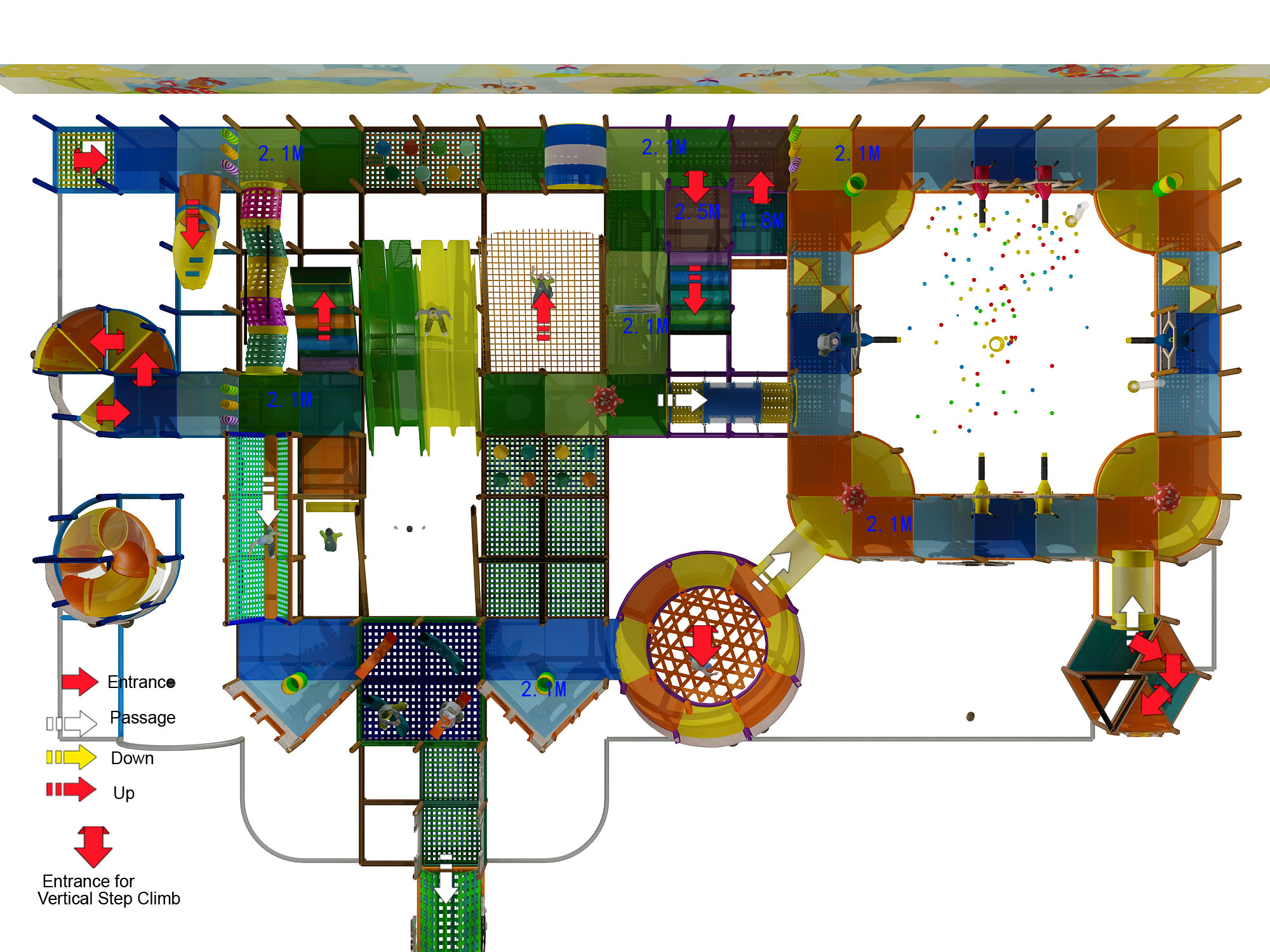 3 Level Castle Themed Indoor Playground - Image 4