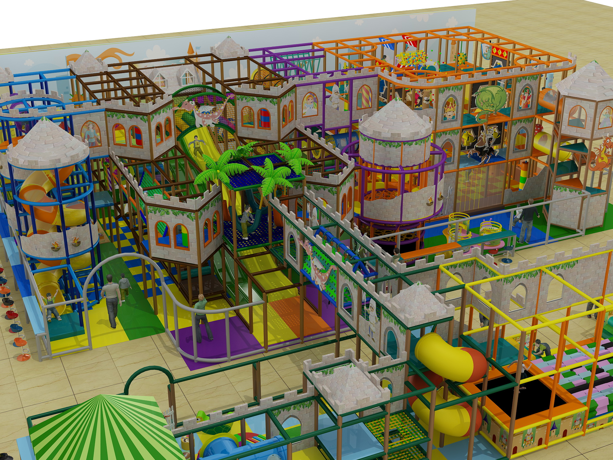 3 Level Castle Themed Indoor Playground - Image 12