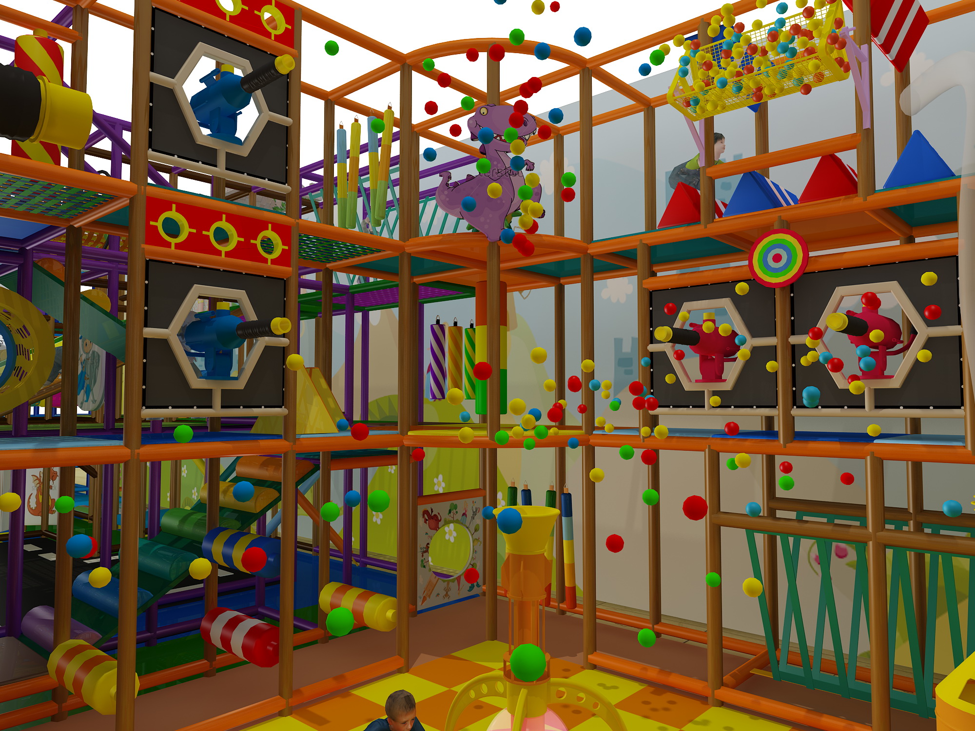 3 Level Castle Themed Indoor Playground - Image 10