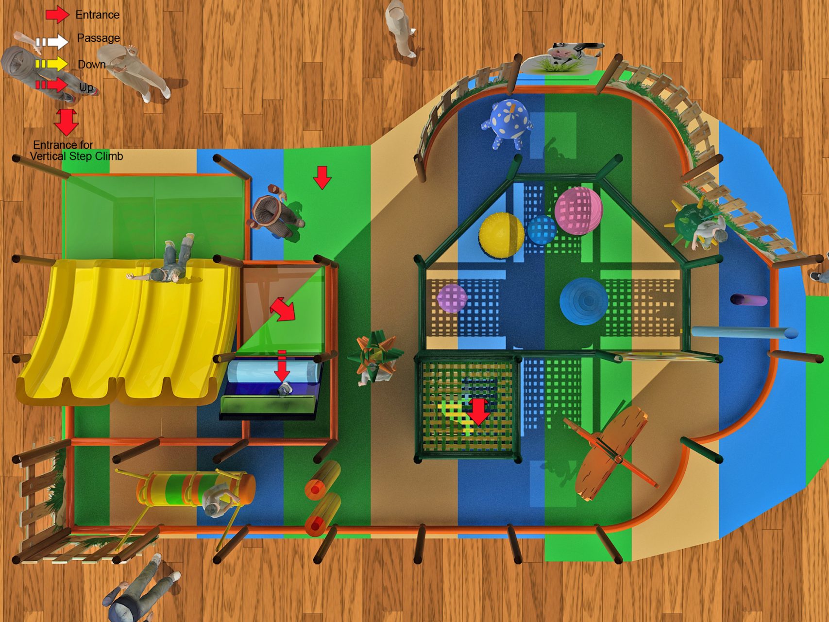 2 Level Barnyard Fun Indoor Playground - Image 6