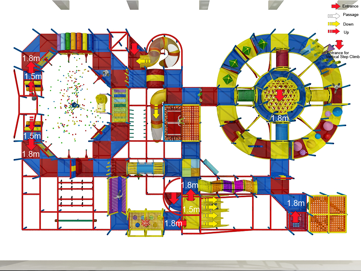 2 Level Funhouse Indoor Playground - Image 12