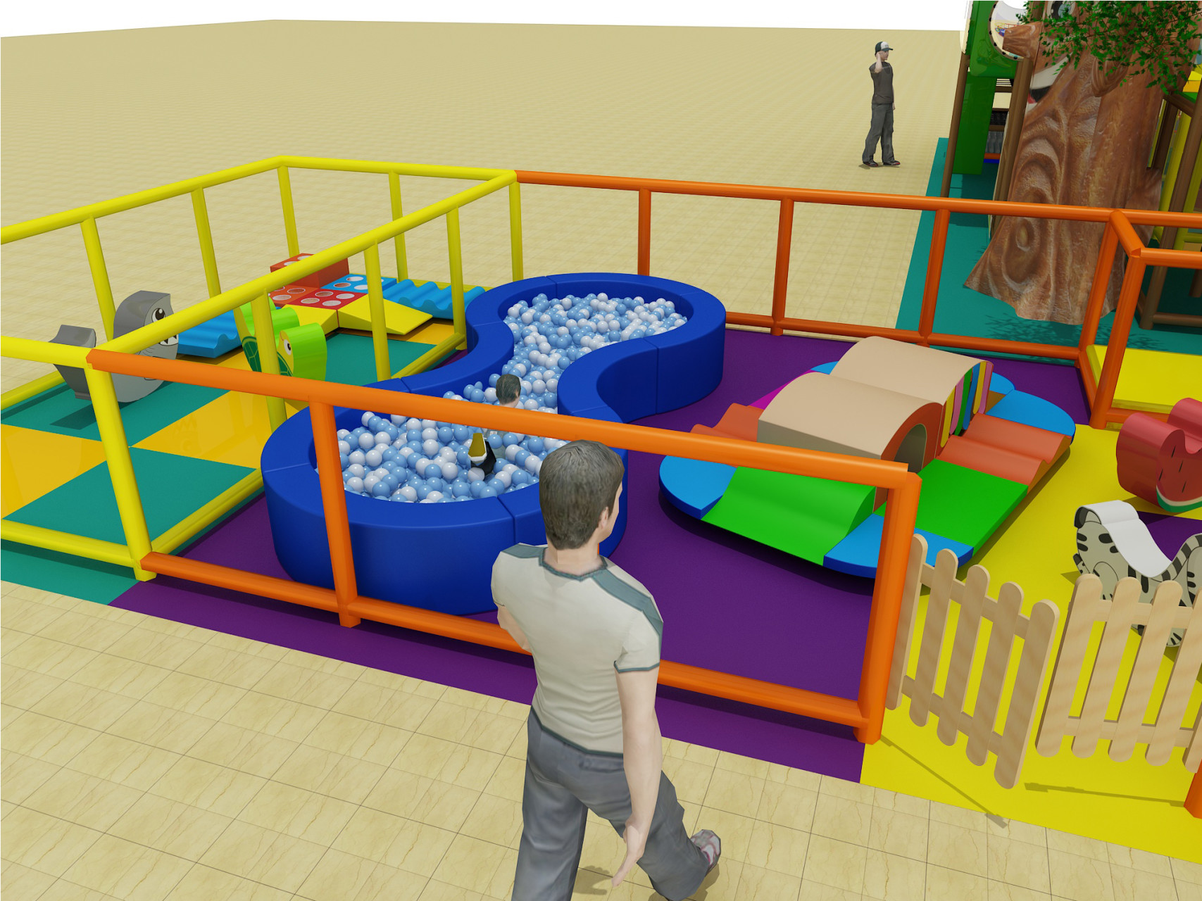 2 Level Playground with Baby and Toddler Area - Image 11
