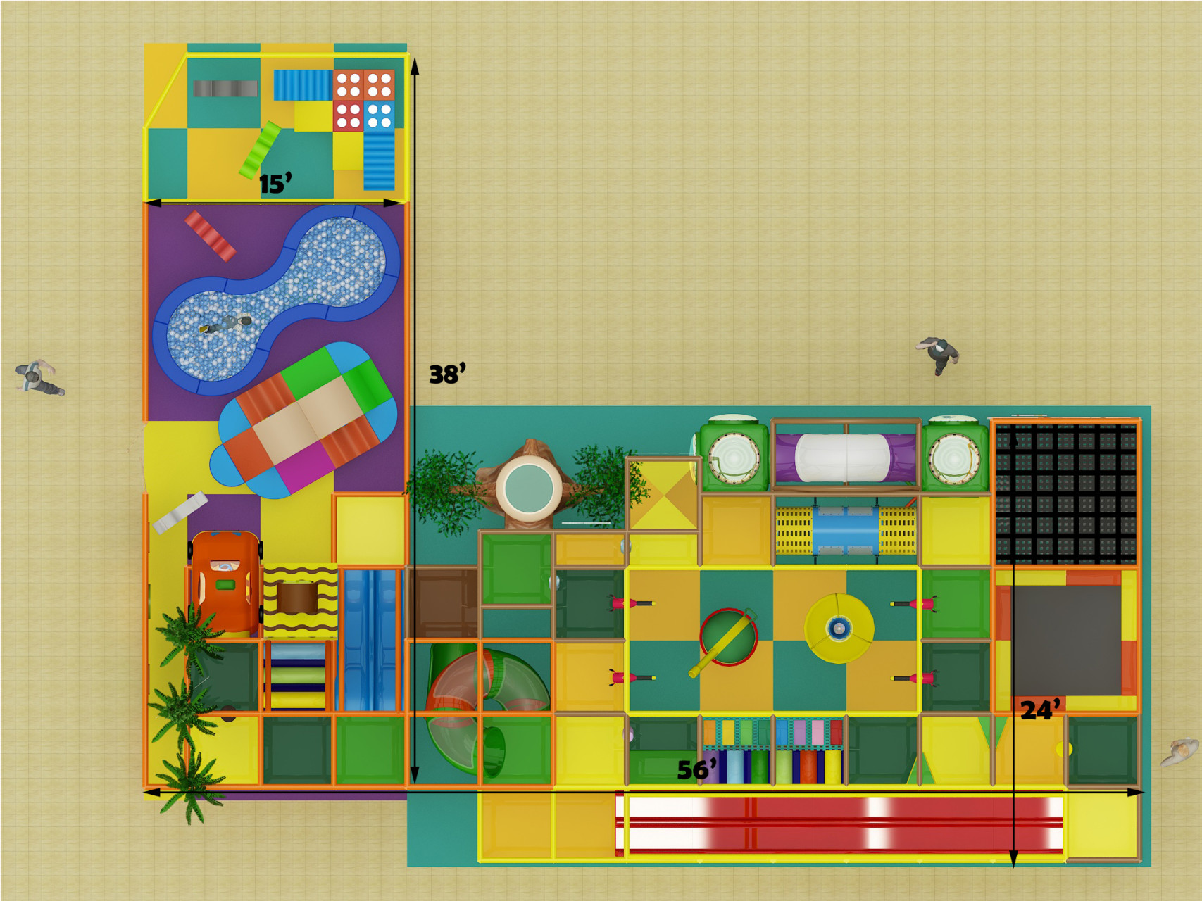2 Level Playground with Baby and Toddler Area - Image 13