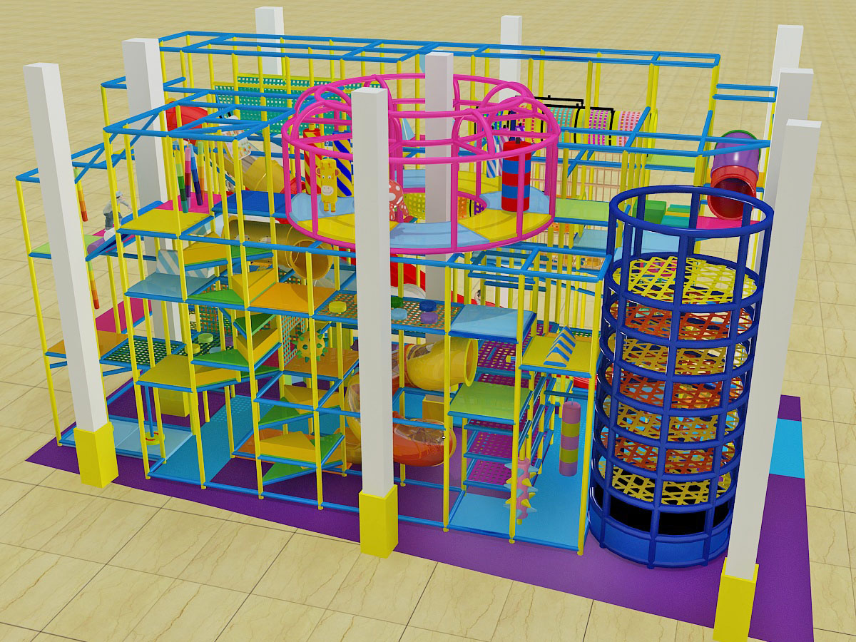 4 Level Colorful Adventure Play Structure - Image 2