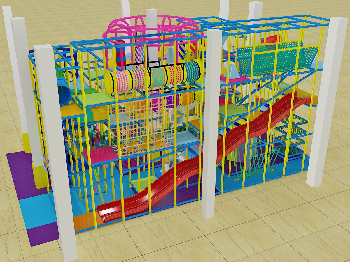 4 Level Colorful Adventure Play Structure - Image 3