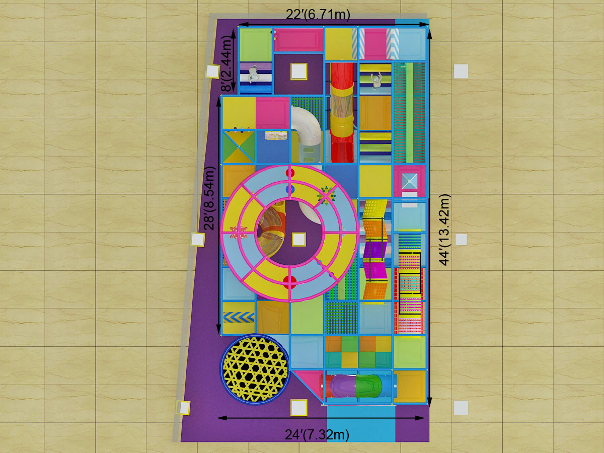4 Level Colorful Adventure Play Structure - Image 5