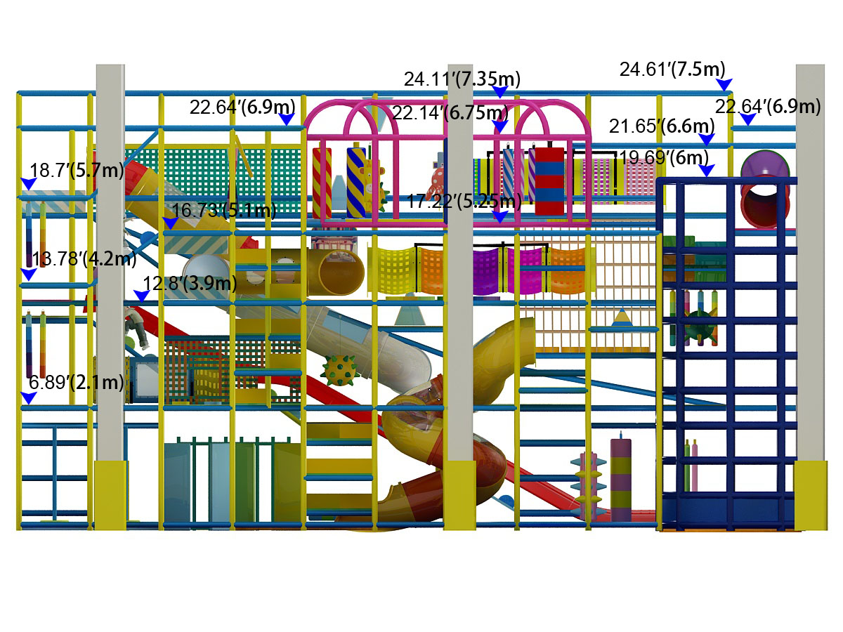 4 Level Colorful Adventure Play Structure - Image 8
