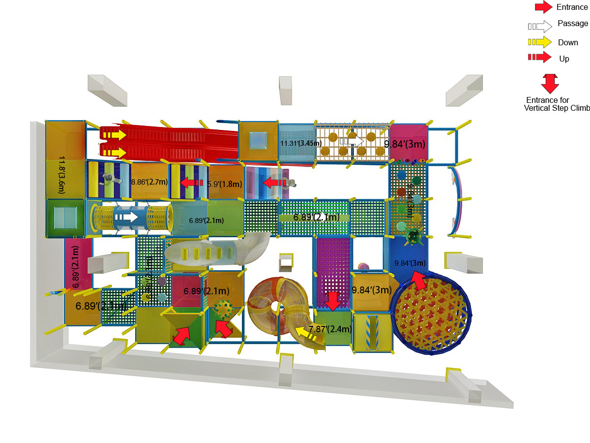 4 Level Colorful Adventure Play Structure - Image 10