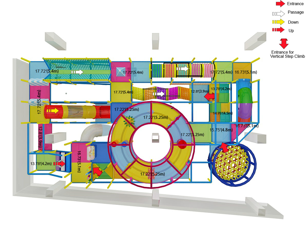 4 Level Colorful Adventure Play Structure - Image 12