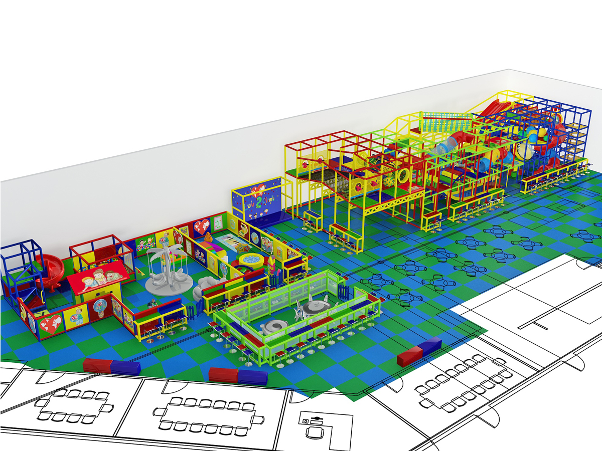 3 Level Generic Children's Playground with Toddler Area - Image 3