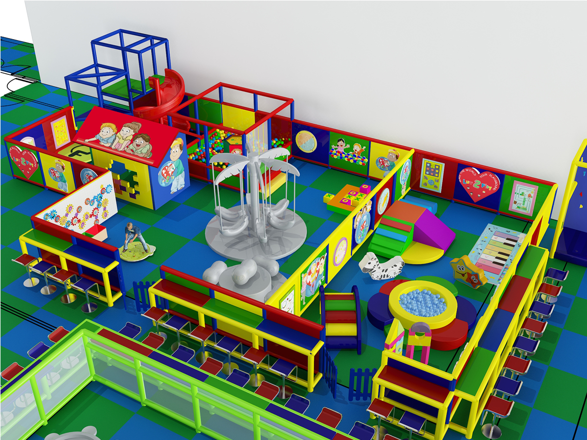 3 Level Generic Children's Playground with Toddler Area
