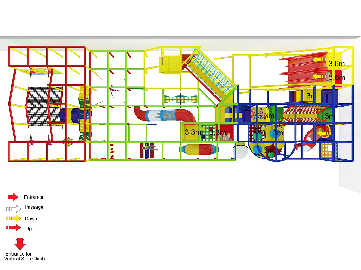 3 Level Generic Children's Playground with Toddler Area - Image 7