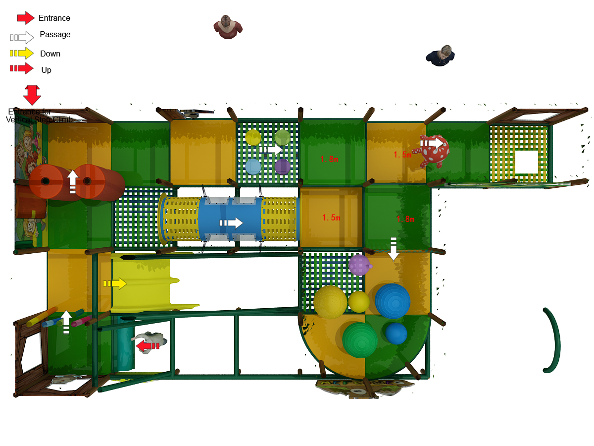 2 Level Treehouse Fun Indoor Playground - Image 8
