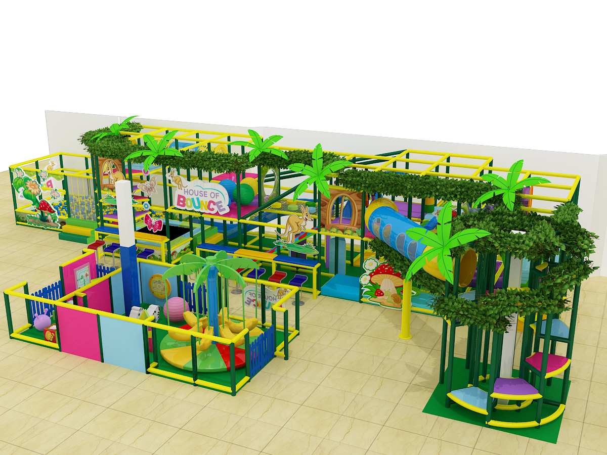 2 Level Jungle Themed Children Indoor Playground