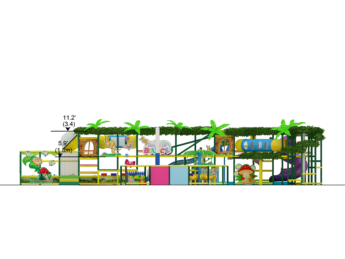 2 Level Jungle Themed Children Indoor Playground - Image 4