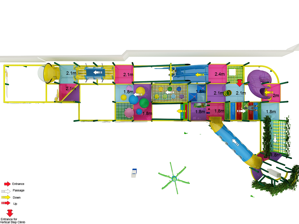 2 Level Jungle Themed Children Indoor Playground - Image 6