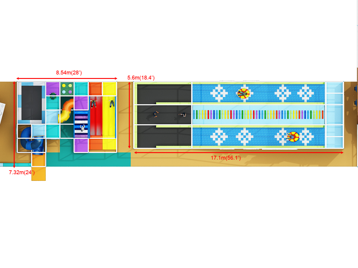 3 Section 3 Story Pirate Adventure Indoor Play Structure - Image 11