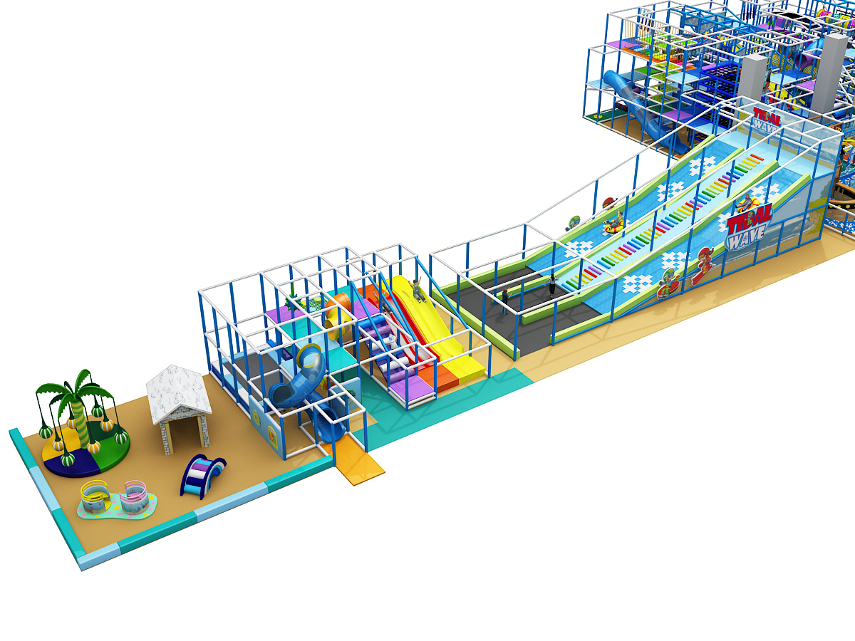 3 Section 3 Story Pirate Adventure Indoor Play Structure - Image 5