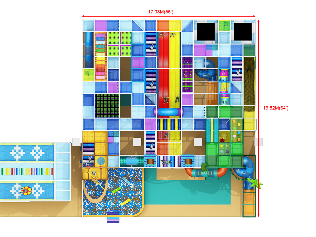 3 Section 3 Story Pirate Adventure Indoor Play Structure - Image 8