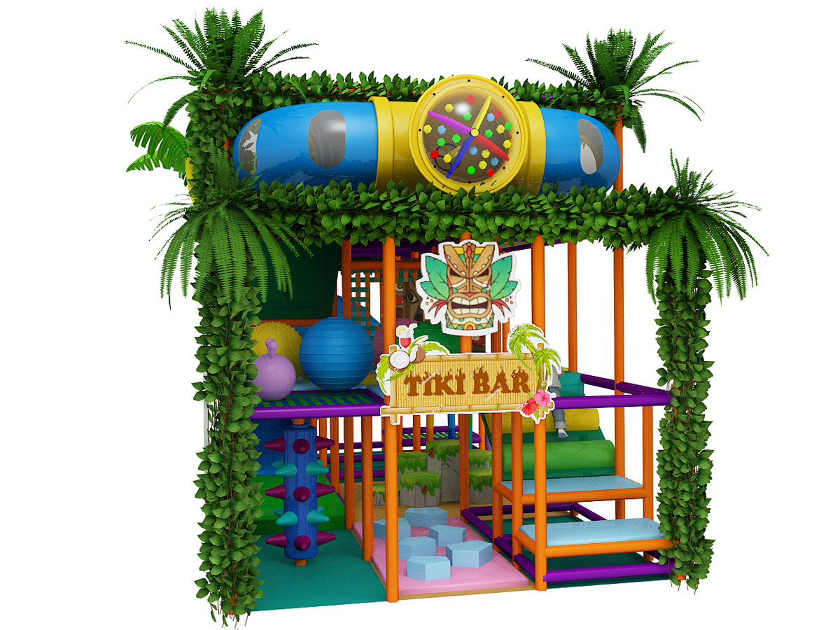 Small Three Level Tiki Party Play Structure - Image 7