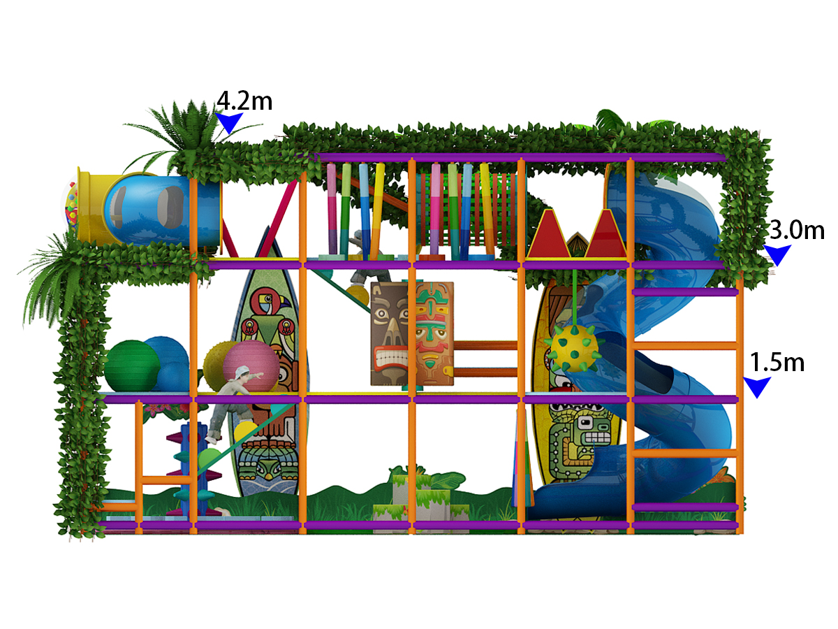 Small Three Level Tiki Party Play Structure - Image 8