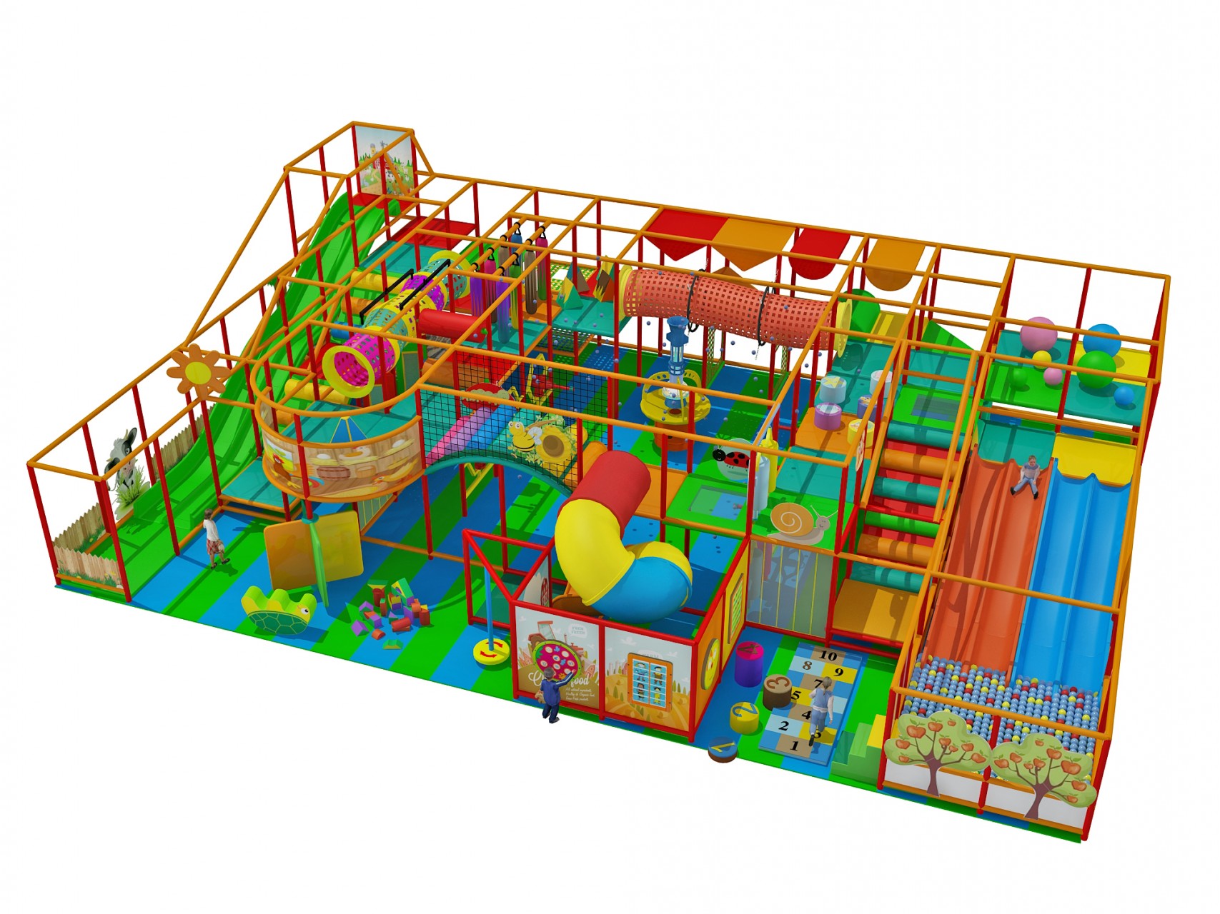 2 Level Farm Theme Play Ground