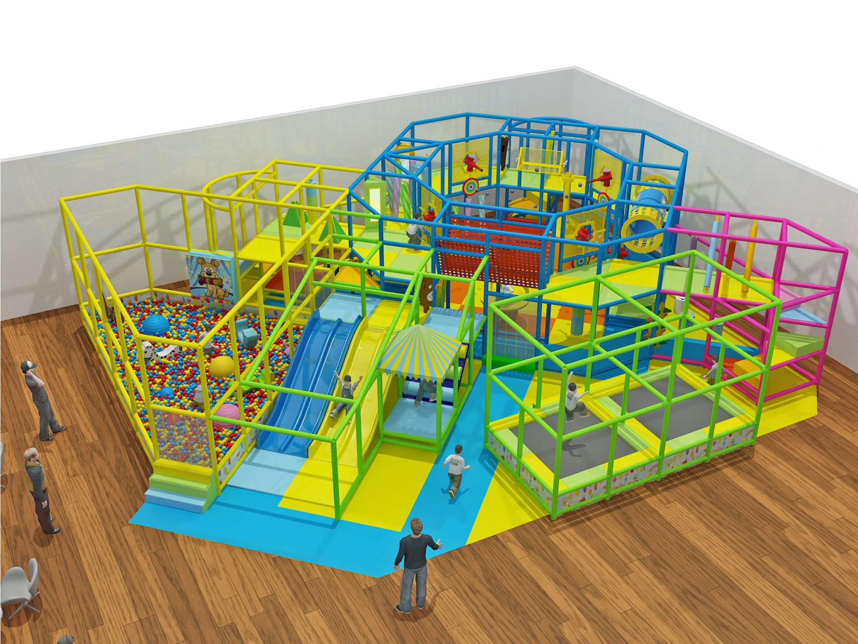 2 Level Generic Indoor Play Structure