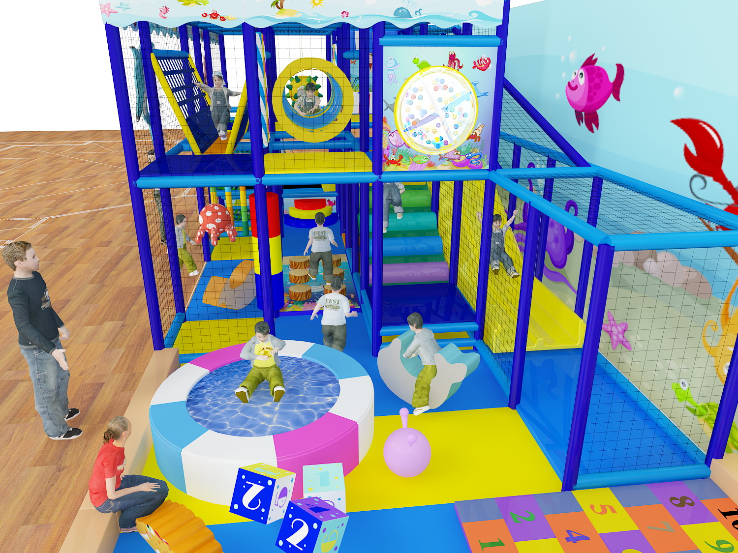 2 Level Ocean Theme Playscape - Image 15