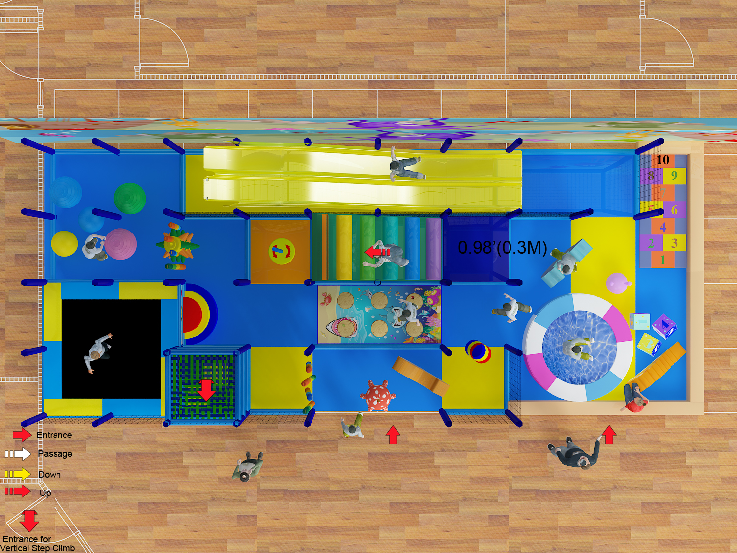 2 Level Ocean Theme Playscape - Image 17