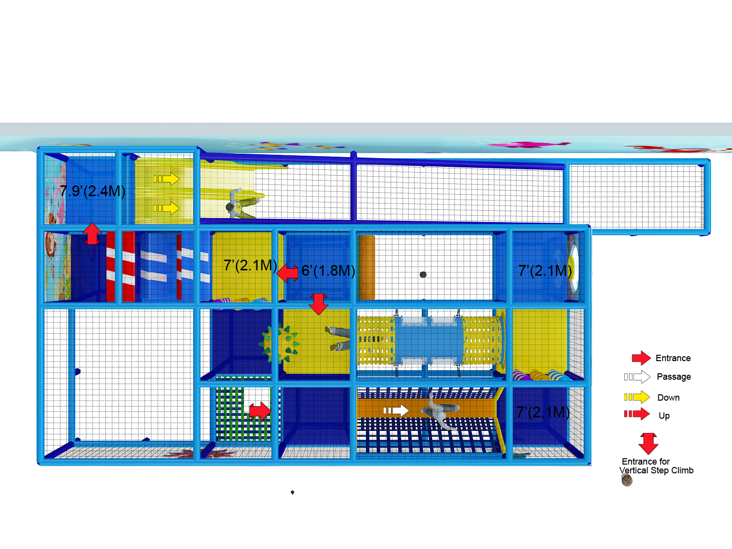 2 Level Ocean Theme Playscape - Image 18