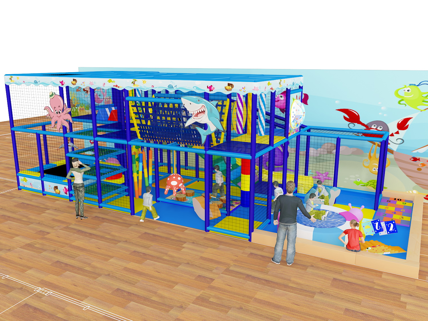 2 Level Ocean Theme Playscape - Image 13