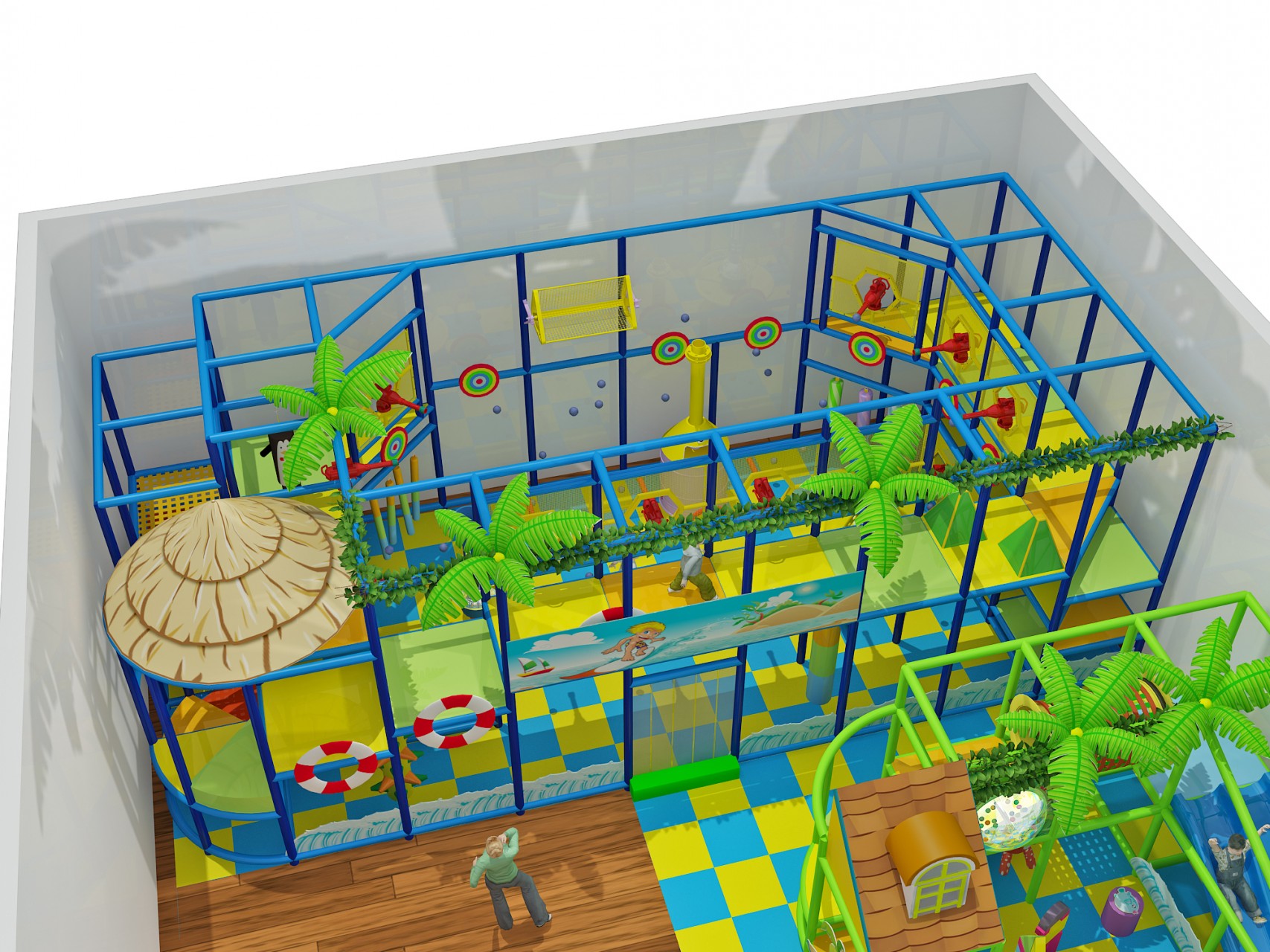 2 Story Ocean Theme Ballistic Playgym - Image 9