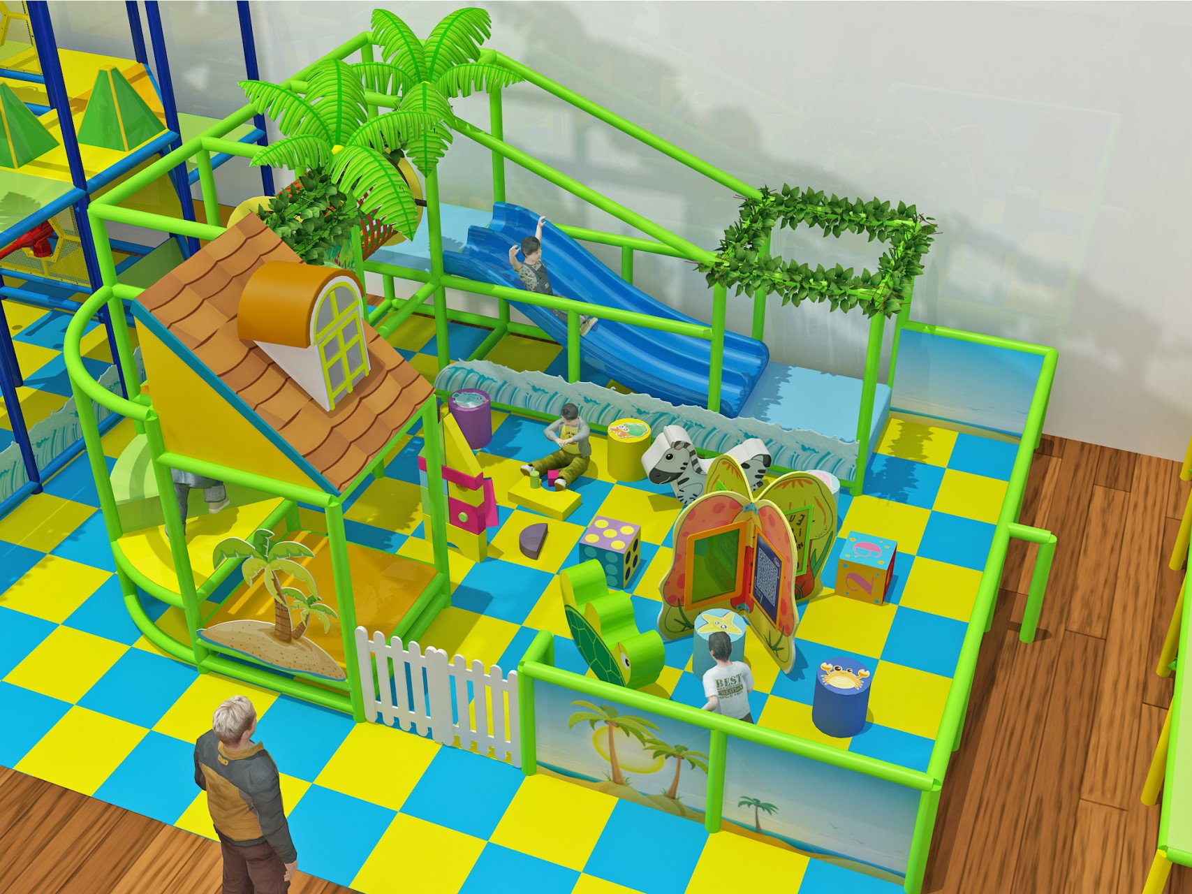 2 Story Ocean Theme Ballistic Playgym - Image 2