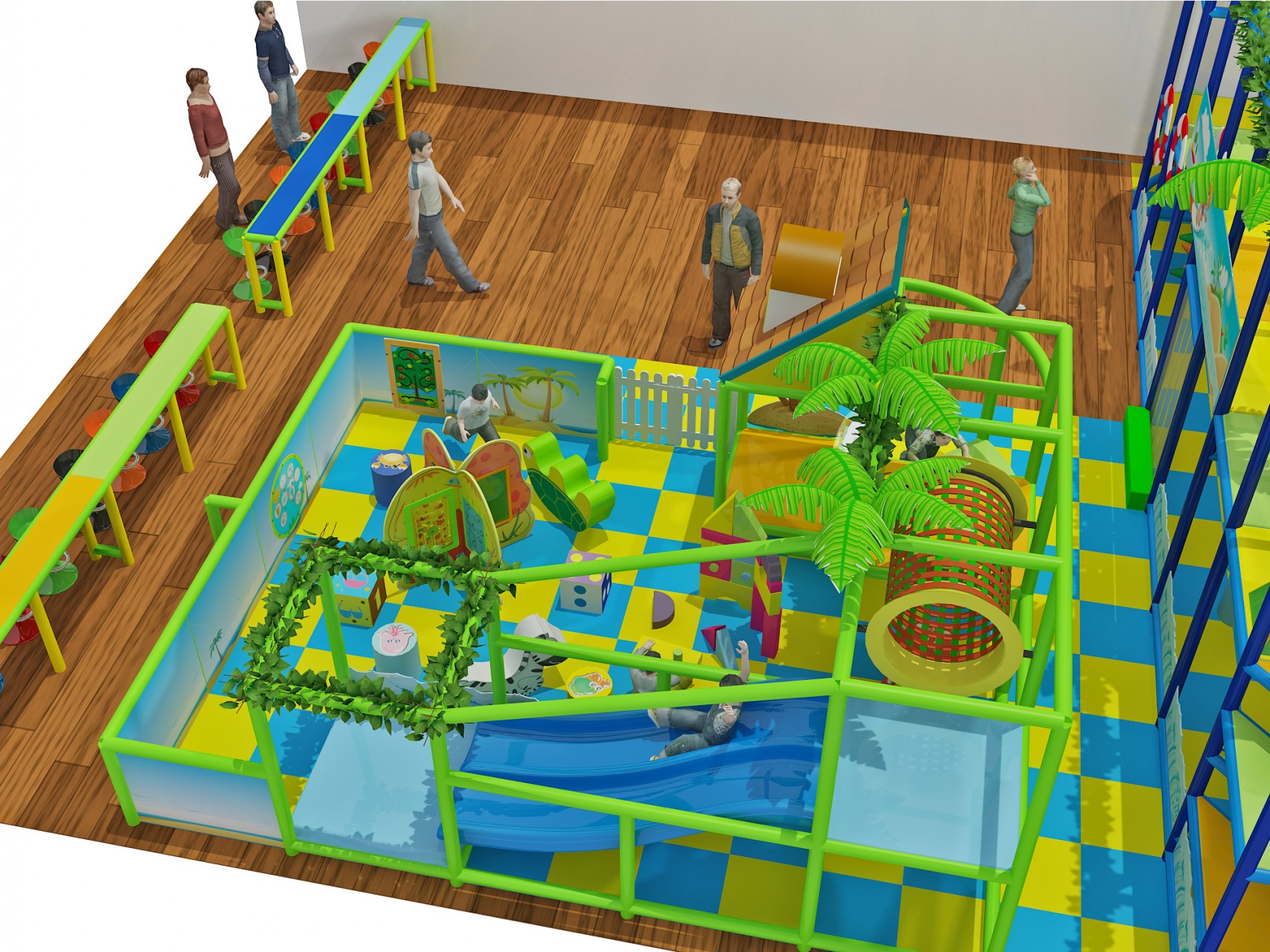 2 Story Ocean Theme Ballistic Playgym - Image 3