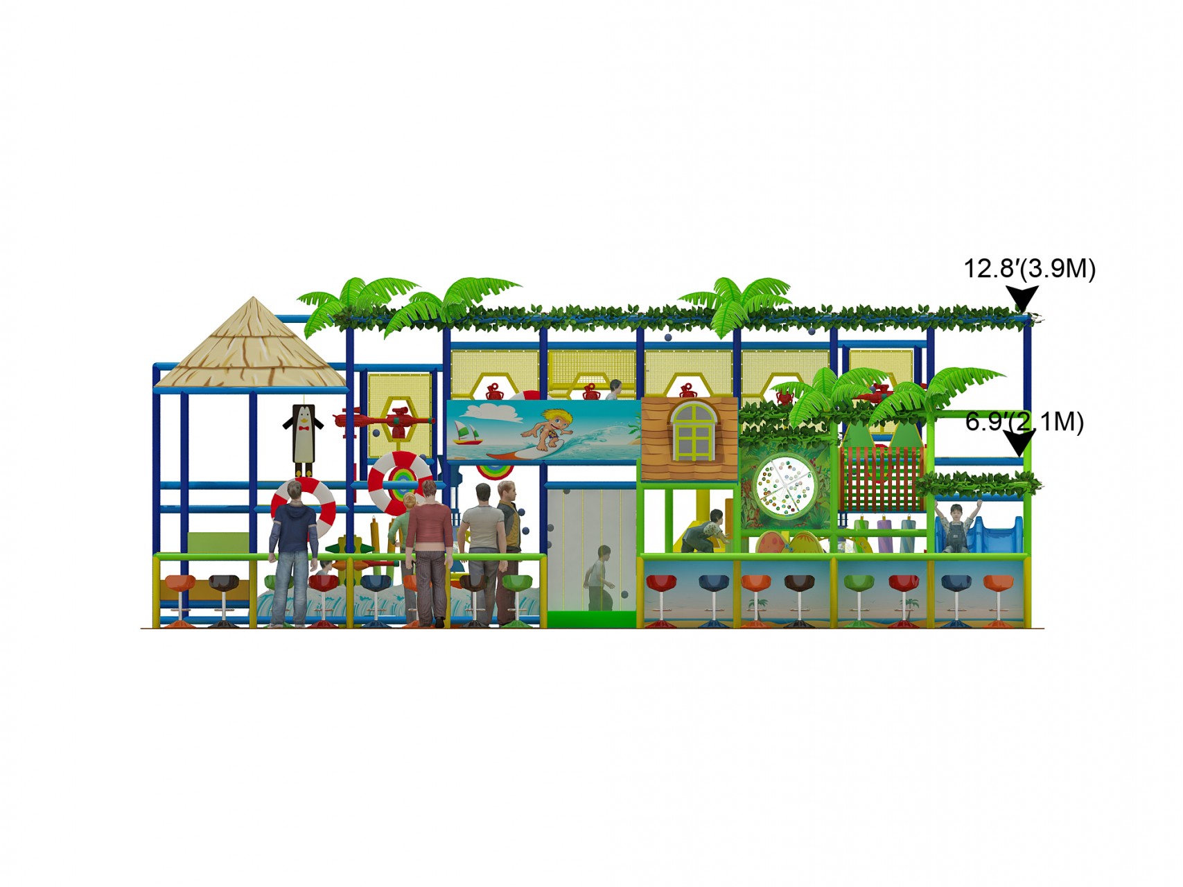 2 Story Ocean Theme Ballistic Playgym - Image 5