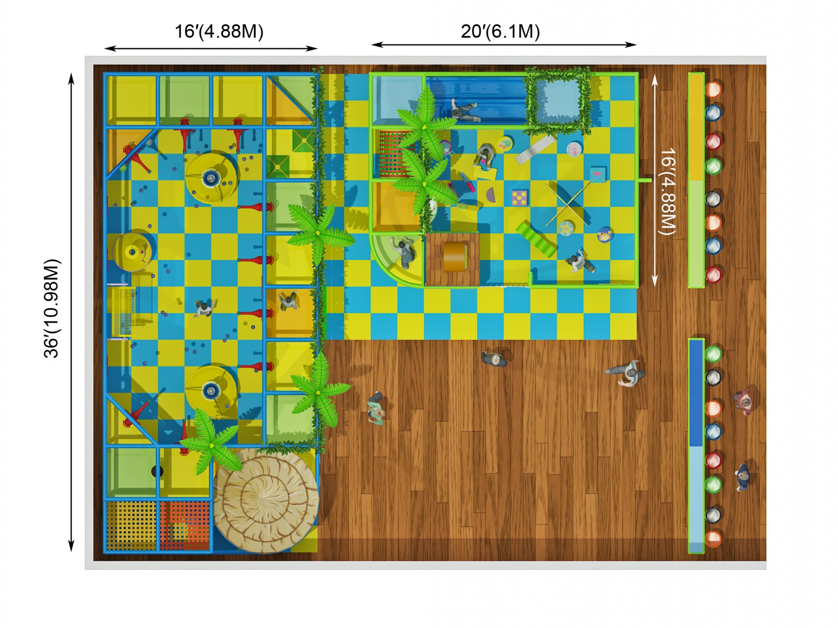 2 Story Ocean Theme Ballistic Playgym - Image 6