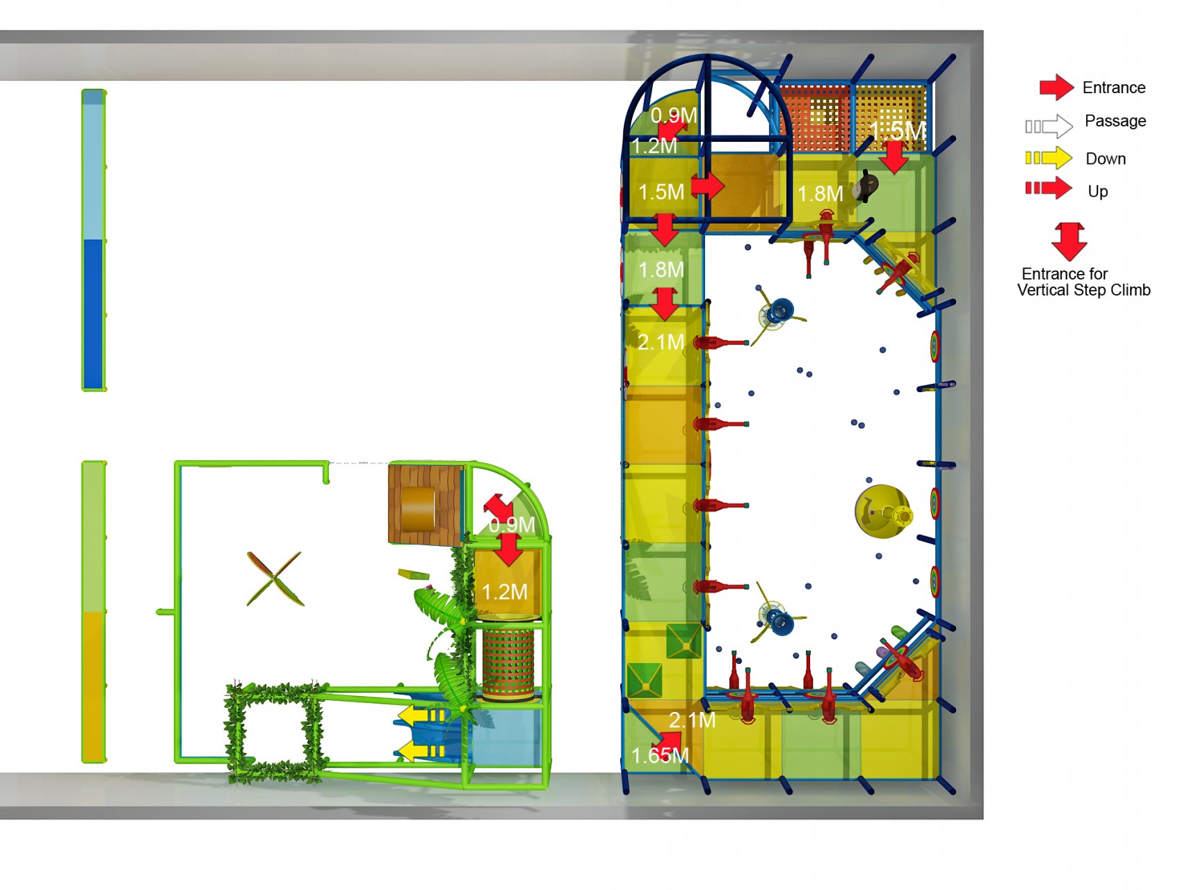2 Story Ocean Theme Ballistic Playgym - Image 8
