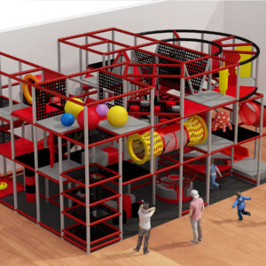 3 Level Red and Grey Generic Playground