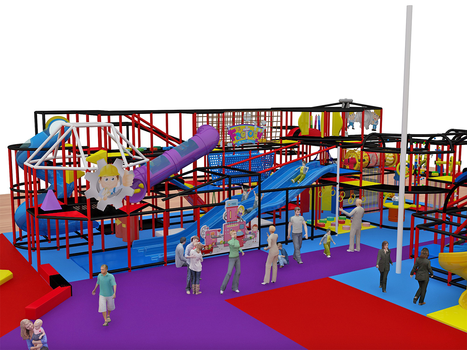 3 Level Construction Zone Playground Structure - Image 5