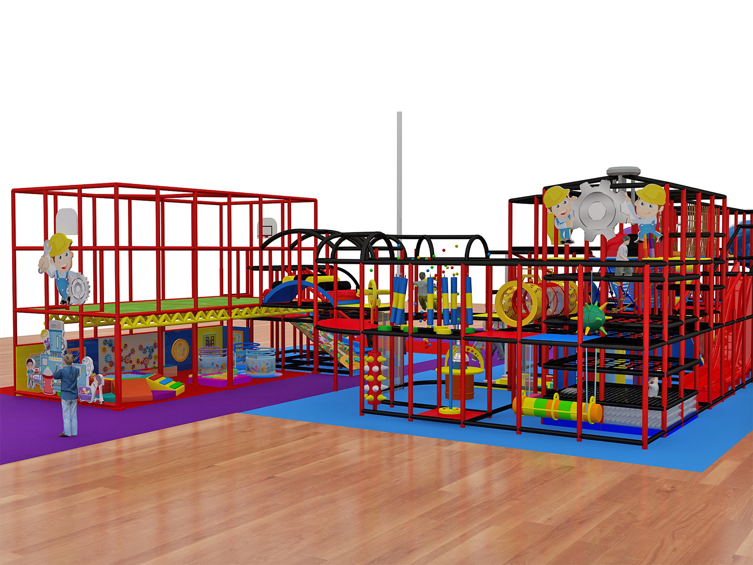 3 Level Construction Zone Playground Structure - Image 6