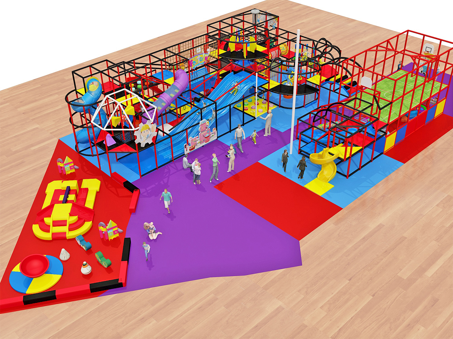 3 Level Construction Zone Playground Structure - Image 2