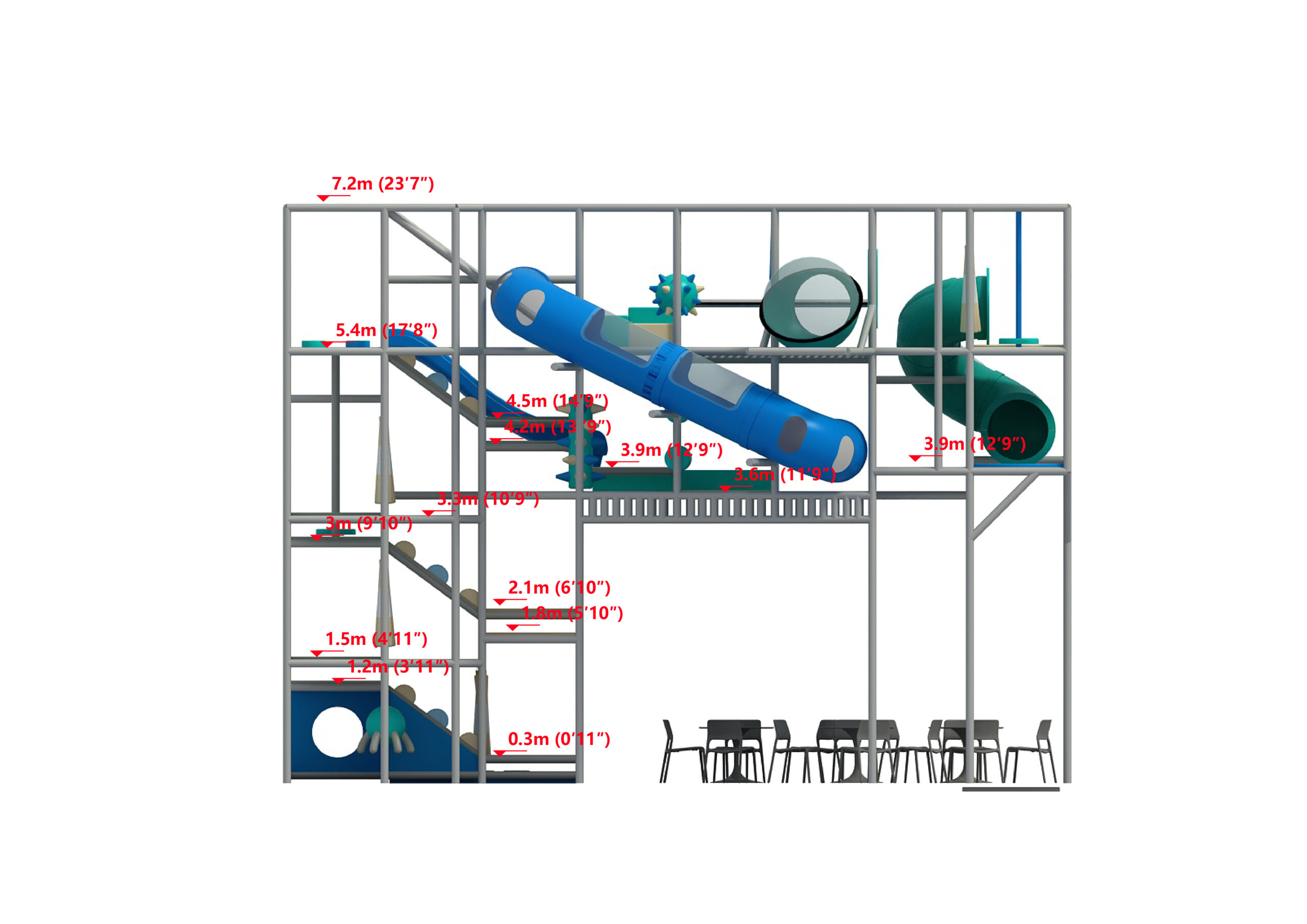 4 Level Sky Climb Adventure Playground - Image 2