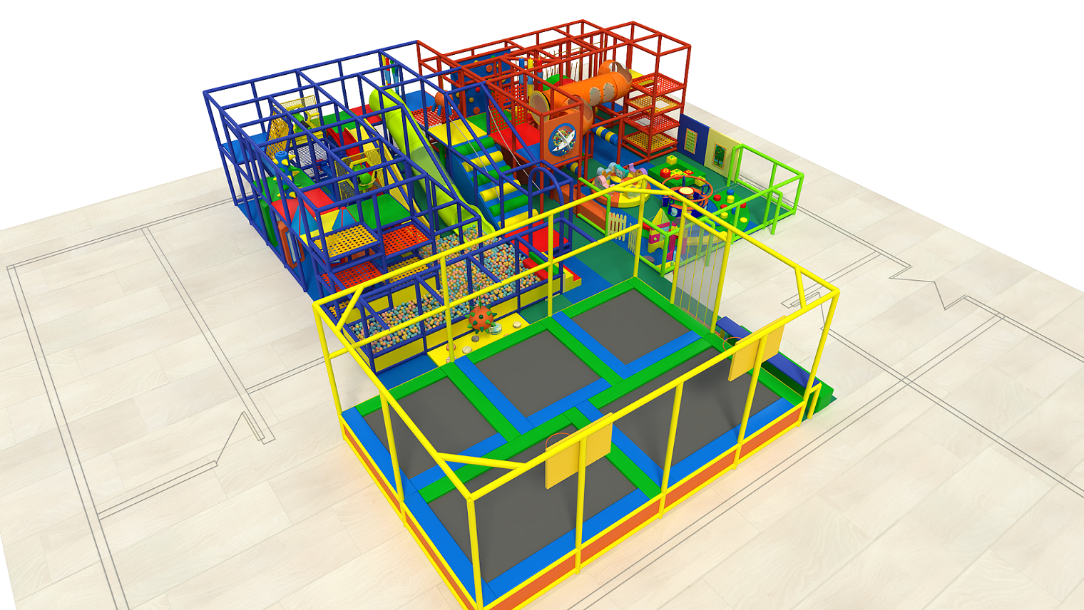 2 Level Multi-Zone Adventure Playground