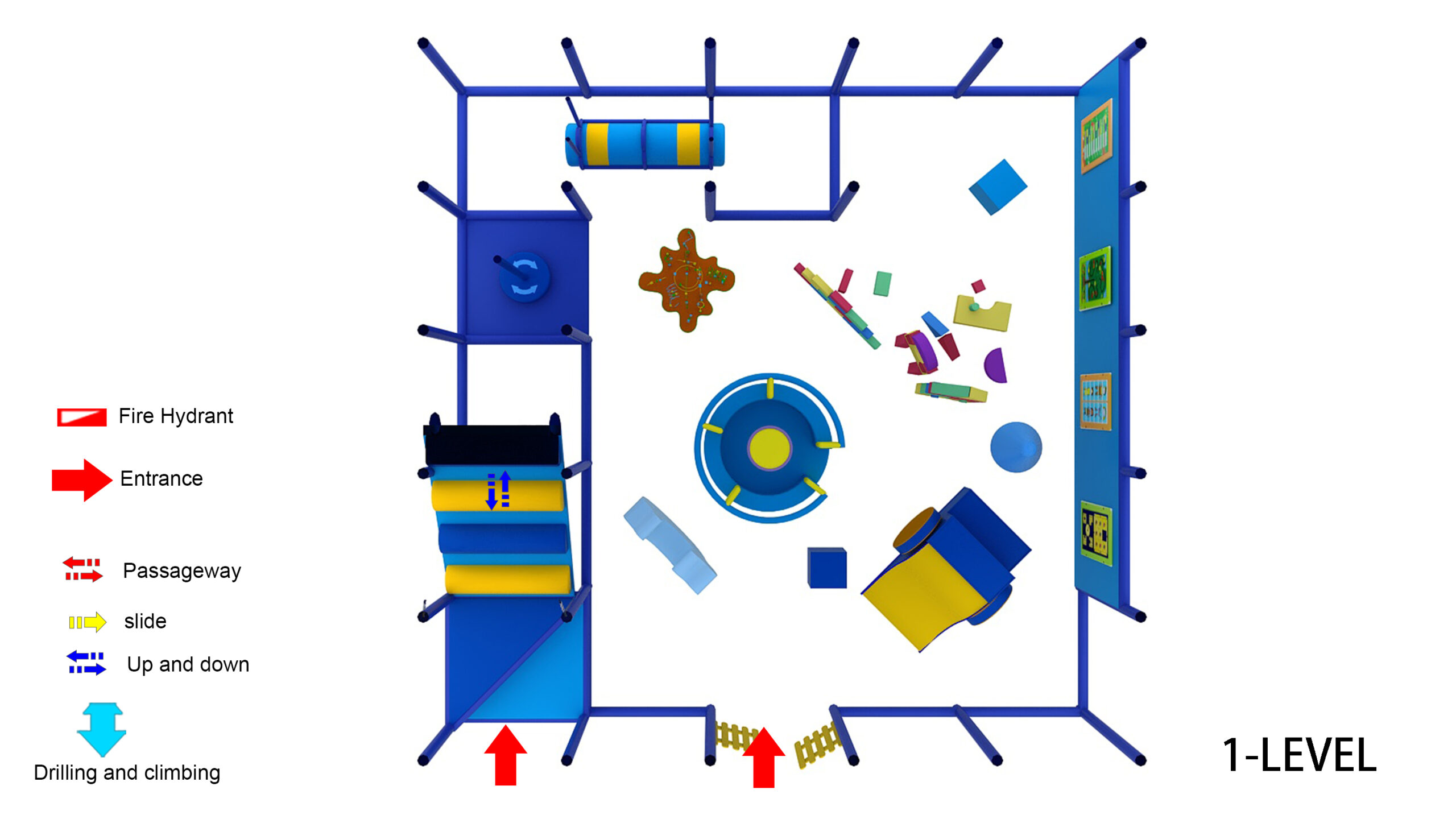 4 Level Blue Nova Tower Playground - Image 9